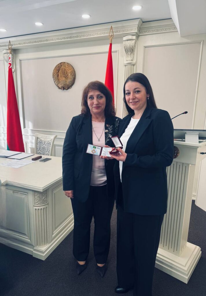 Тямчик Татьяна награждена нагрудным знаком За ўклад у развіццё культуры Беларусі